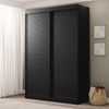 Guarda-Roupa 2 Portas de Correr Samambaia CabeCasa MadeiraMadeira Preto