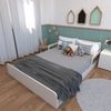 Cama Infantil Montessoriana Casal New Cori Yescasa Branco/Carvalho Mel