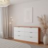 Cômoda 6 Gavetas Hera CabeCasa MadeiraMadeira Louro/Branco Geada