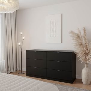 Cômoda 6 Gavetas Hera CabeCasa MadeiraMadeira Preto