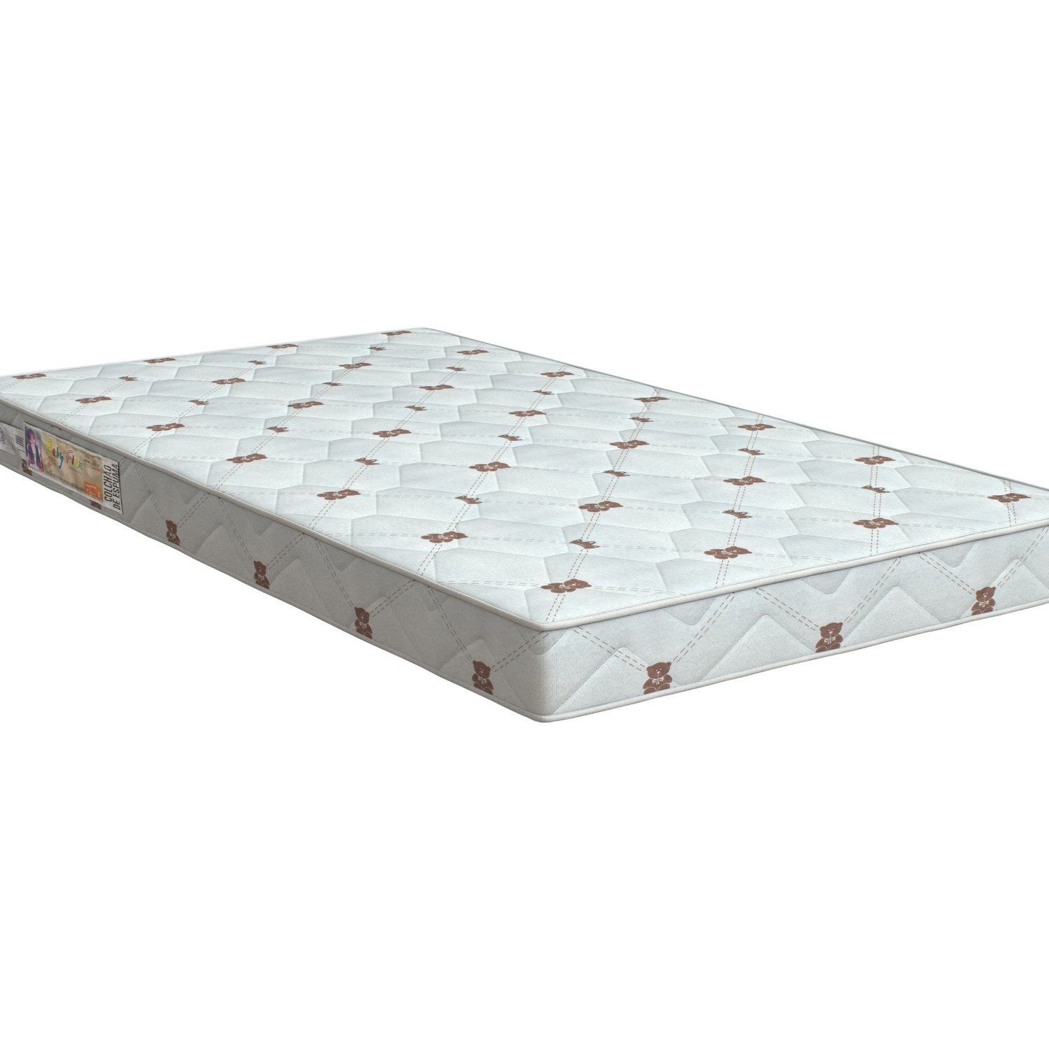 Colchão De Berço Espuma Baby Flex D18 10x60x130cm Branco