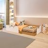 Cama Infantil Montessoriana Solteiro Cloud Branco/Freijó