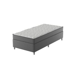Cama Box Solteiro D33 Of 0,96x203x0,42 Montreal Cinza/Branco