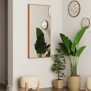 Espelho Decorativo Retangular 120x61cm Ananda CabeCasa MadeiraMadeira Mel