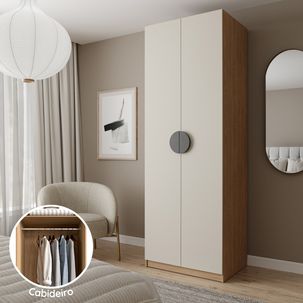 Guarda-Roupa Modulado Joy com Cabideiro CabeCasa MadeiraMadeira Cinza Sereno/Avena