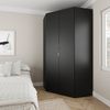 Guarda Roupa de Canto Closet Modular com 6 Prateleiras Hera CabeCasa MadeiraMadeira Preto