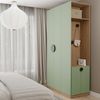 Conjunto Modulado Joy 2 Peças Nicho com 2 Gavetas e Sapateira Cabecasa Madeiramadeira Verde
