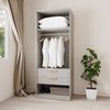Guarda-roupa Modular 80cm sem Portas com Gaveteiro Jade Cabecasa Madeiramadeira Cinza Urbano
