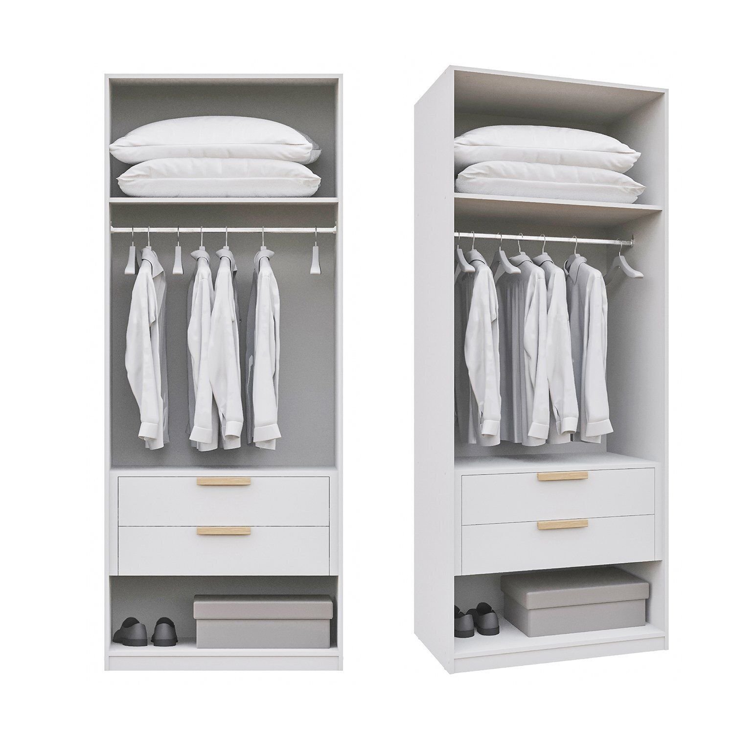 Guarda-Roupa Modular 80cm sem Portas com Gaveteiro Jade CabeCasa