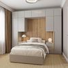 Guarda-roupa Modulado 10 Peças 11 Portas com 2 Mesas de Cabeceira Jade Cabecasa Madeiramadeira Cinza Urbano