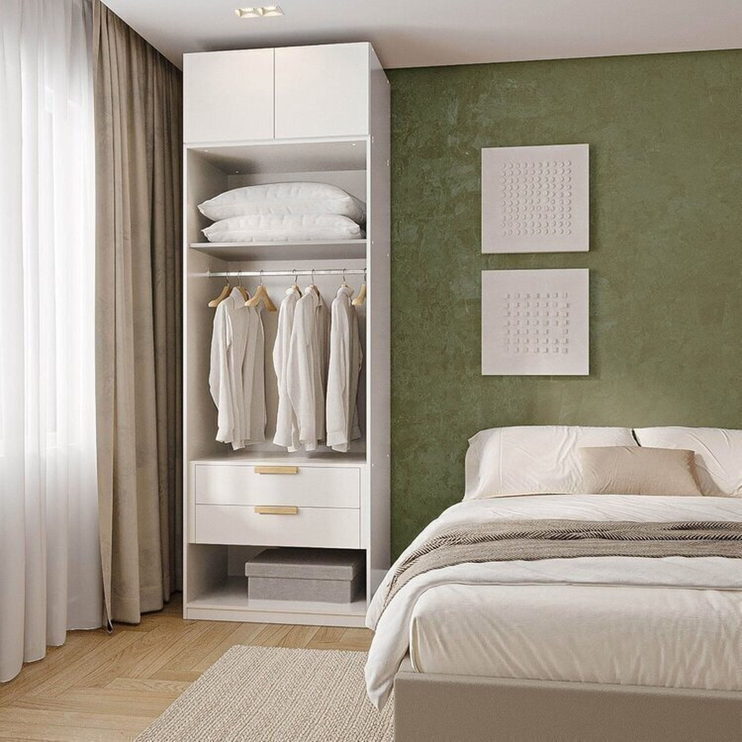 Guarda-Roupa Modular 2 Peças 2 Portas Jade CabeCasa MadeiraMadeira ...