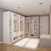 Guarda-roupa Modulado de Canto 5 Peças sem Portas Jade Cabecasa Madeiramadeira Branco Fosco