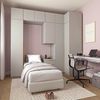 Guarda-roupa Modulado de Canto 8 Peças 10 Portas Jade Cabecasa Madeiramadeira Cinza Urbano