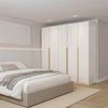 Guarda-roupa Modulado 3 Peças 5 Portas Jade Cabecasa Madeiramadeira Branco Fosco