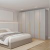 Guarda-roupa Modulado 3 Peças 6 Portas Jade CabeCasa MadeiraMadeira Cinza Urbano