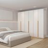 Guarda-Roupa Modular 3 Peças 6 Portas Jade CabeCasa MadeiraMadeira Branco Fosco