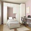 Guarda-roupa Modulado de Canto 8 Peças 10 Portas Jade Cabecasa Madeiramadeira Branco Fosco