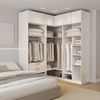 Guarda Roupas Modulado de Canto 6 Peças 6 Portas Jade Cabecasa Madeiramadeira Branco Fosco