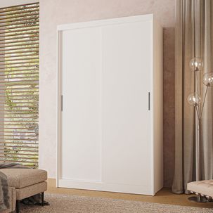 Guarda-roupa Solteiro 2 Portas de Correr Muriqui Maxx CabeCasa MadeiraOriginals Branco