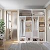 Guarda-roupa Modulado 2 Peças sem Portas Jade Cabecasa Madeiramadeira Branco Fosco