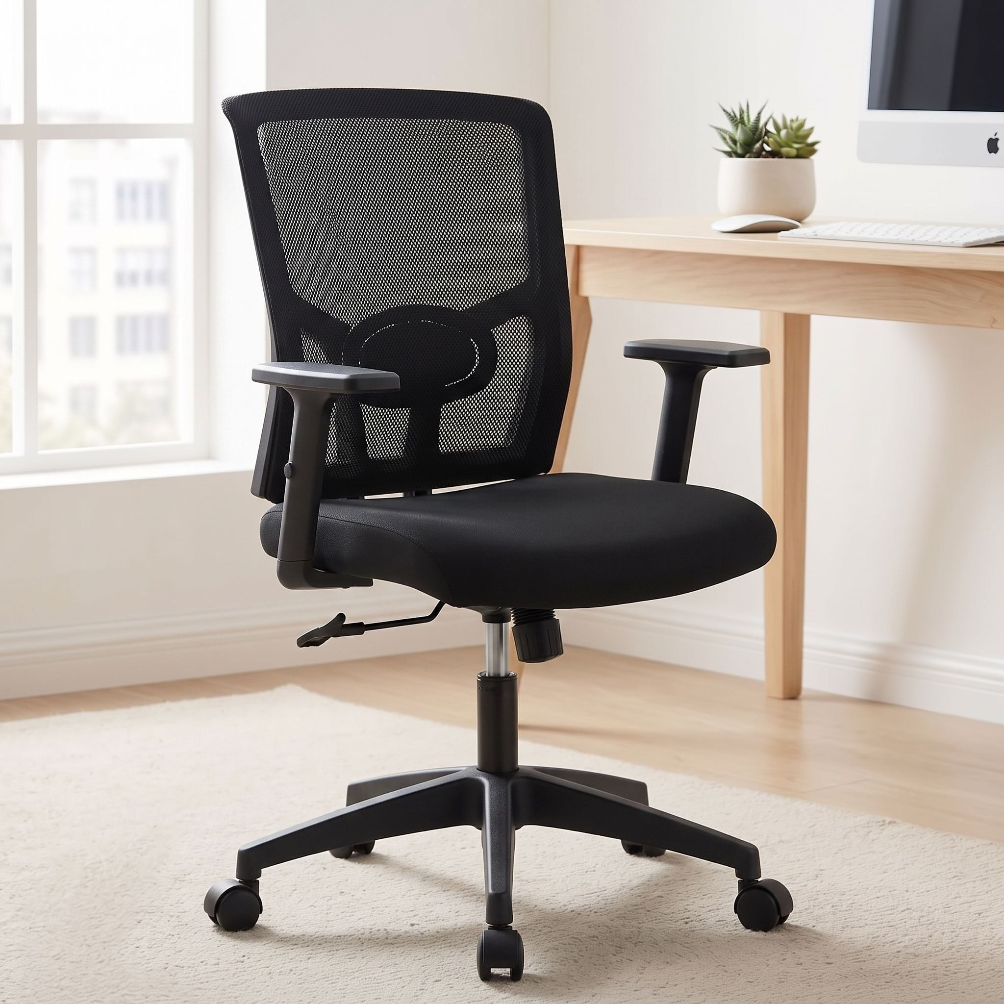 Cadeira Escritório Diretor Ergonômico NR17 Tela Mesh Tóquio 3329  Preto Preto