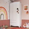 Guarda Roupas Infantil 3 Portas e 2 Gavetas Linha Encanto Branco